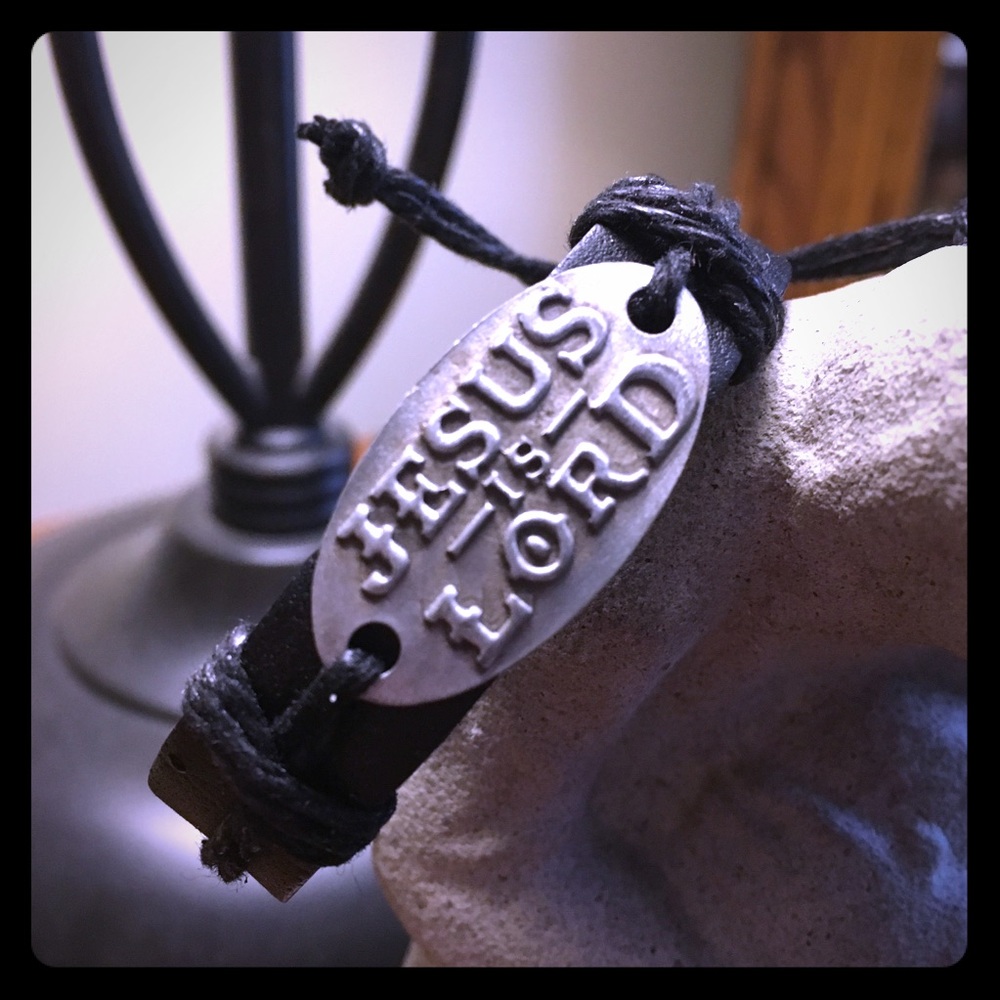 Jesus is Lord bracelet - adjustable black
